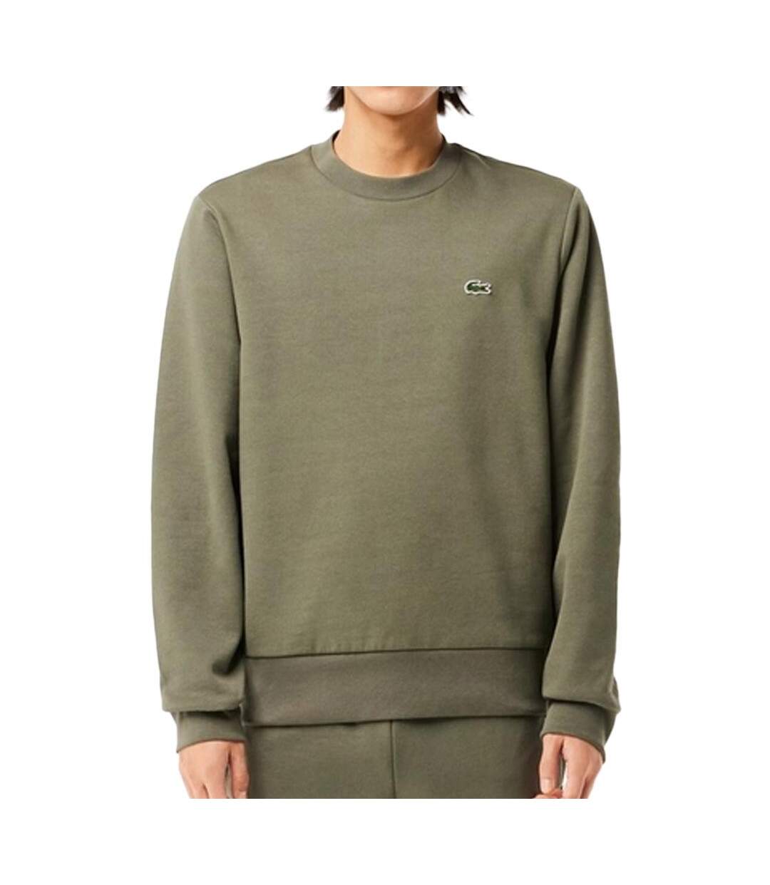 Sweat kaki homme lacoste sh9608-1