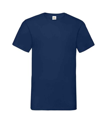Fruit of the Loom Mens Value V Neck T-Shirt (Navy)