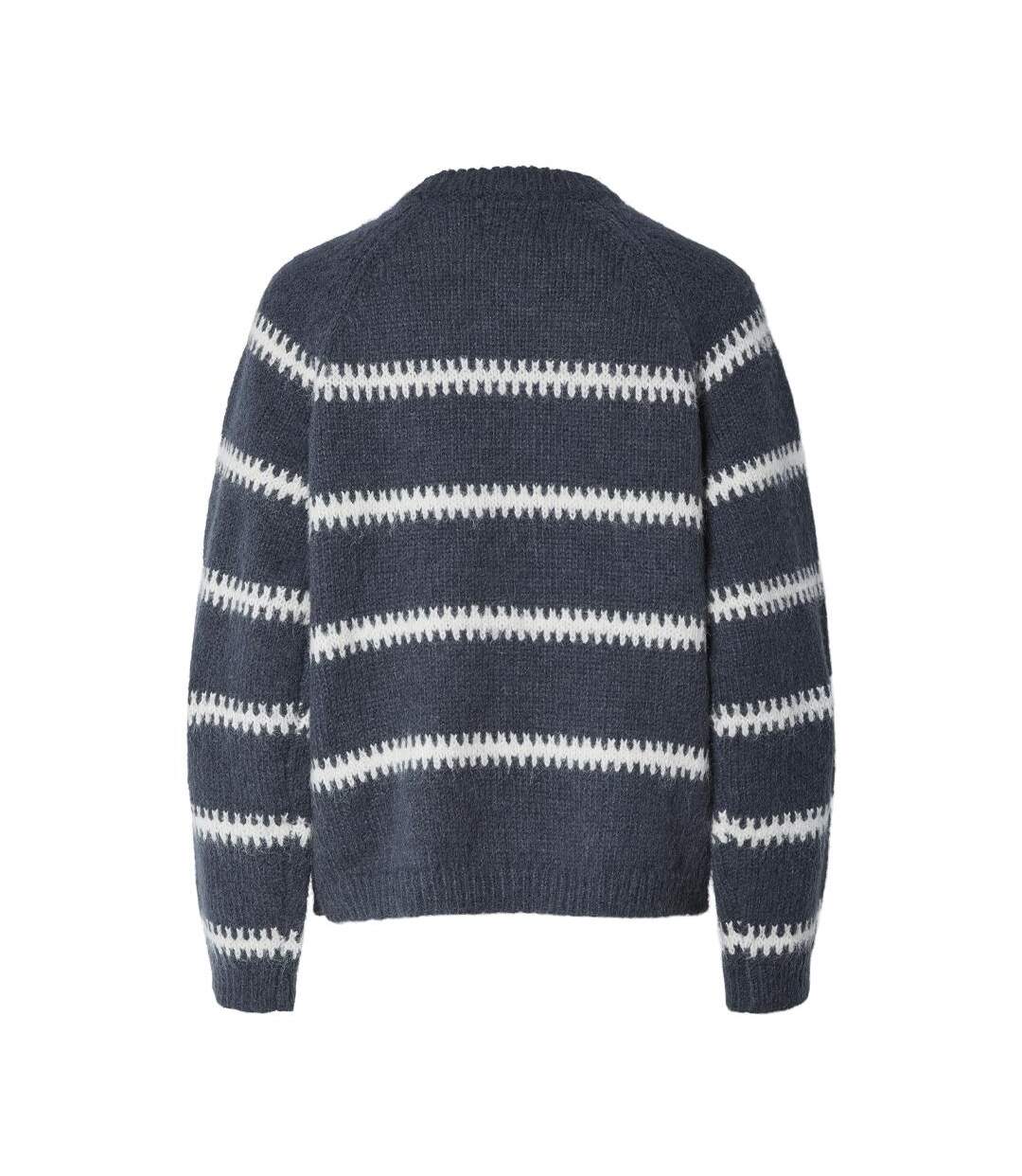 Pull gris/blanc femme pieces sonja-2