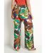 Pantalon large taille élastiquée imprimé-2