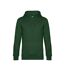 Mens King Hooded Sweater Vert Bouteille B&C-1