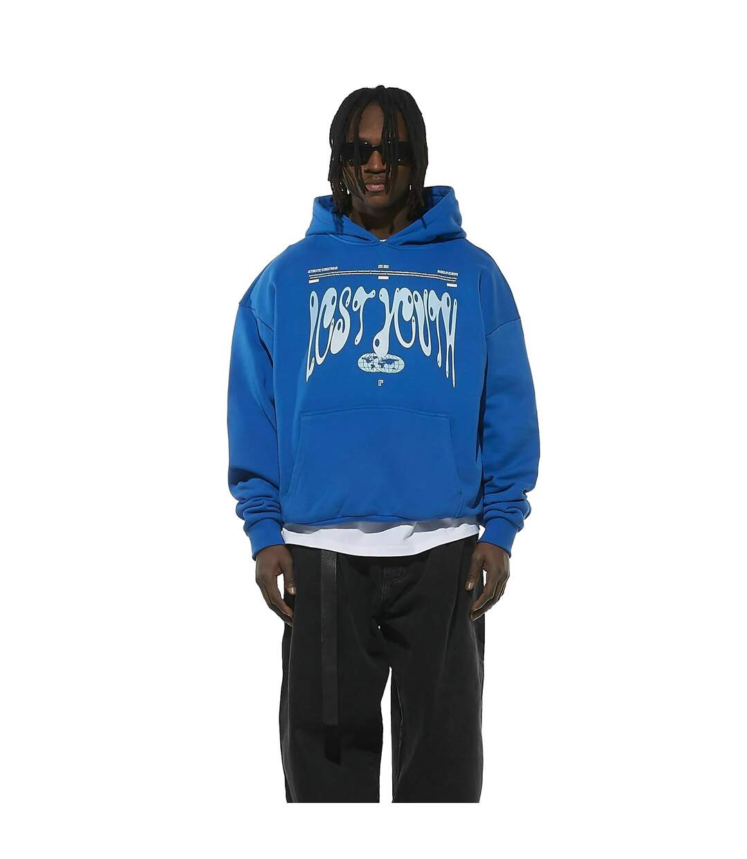 Mens Authentic Hoodie Cobalt Blue Lost Youth-1