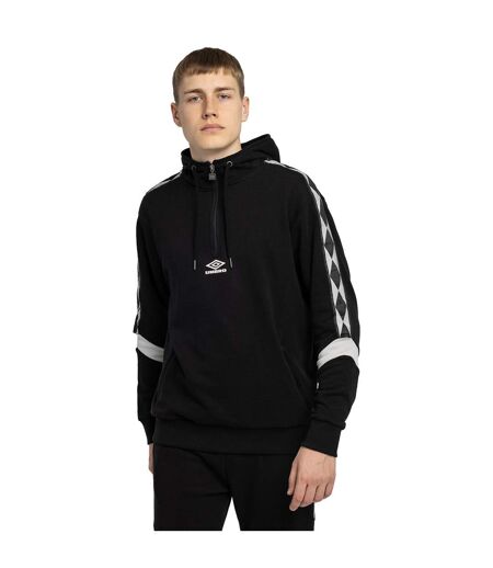 Mens Diamond Half Zip Hoodie Black Lunar Rock Umbro
