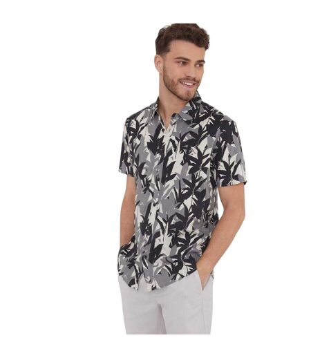 Chemise Motif/style Imprimé Feuille Homme Noir Threadbare