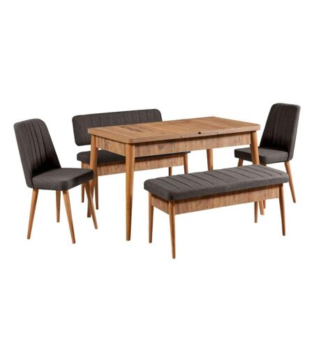 Ensemble repas table chaises et banc Vina