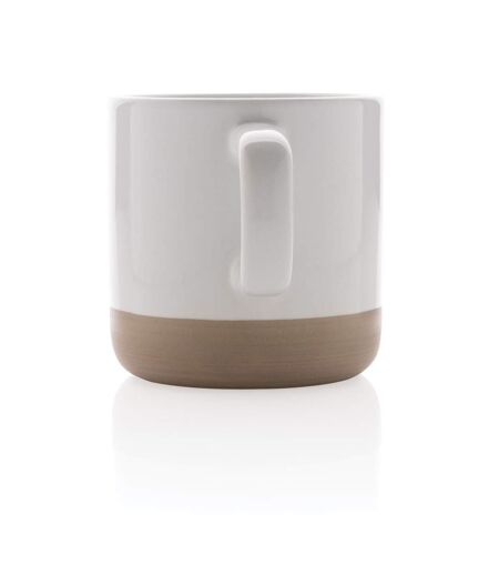 Glazed ceramic 360ml mug one size white XD Collection