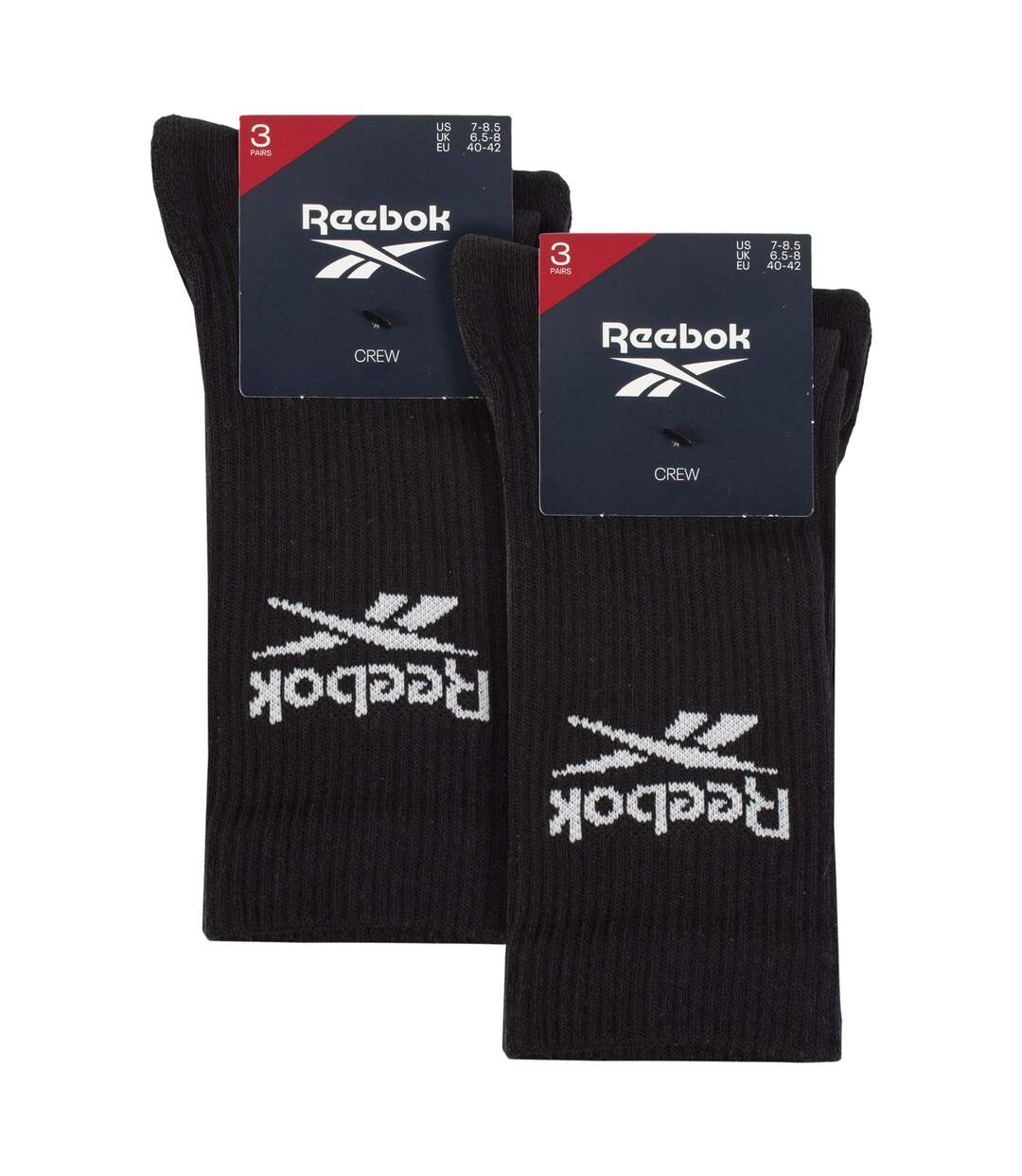 6 Pairs Ribbed Sport Breathable Crew Socks for Men and Women-2