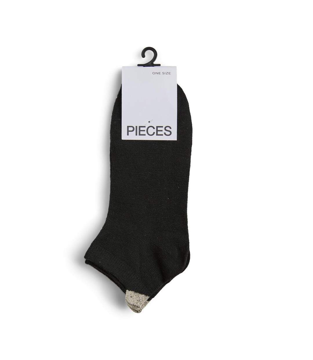 X2 paires de chaussettes noires femme pieces claura - taille unique-3