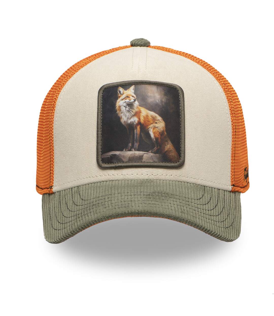 Casquette trucker avec filet souple en coton avec patch Foxy Boy Hatfield-2