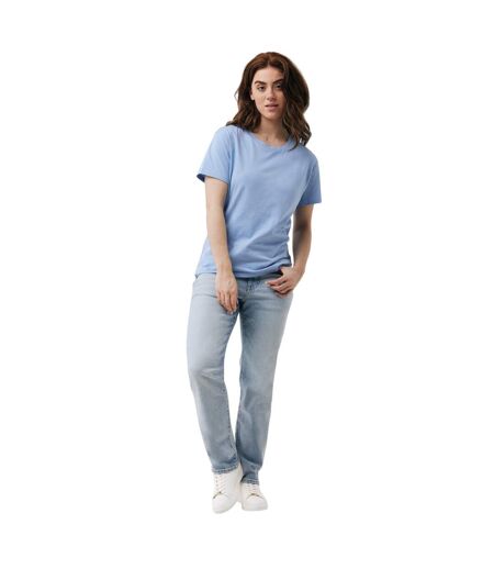 Womens/ladies yala recycled cotton lightweight t-shirt sky blue Iqoniq
