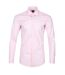 Mens Plain Long-sleeved Formal Shirt Pink Boss-3