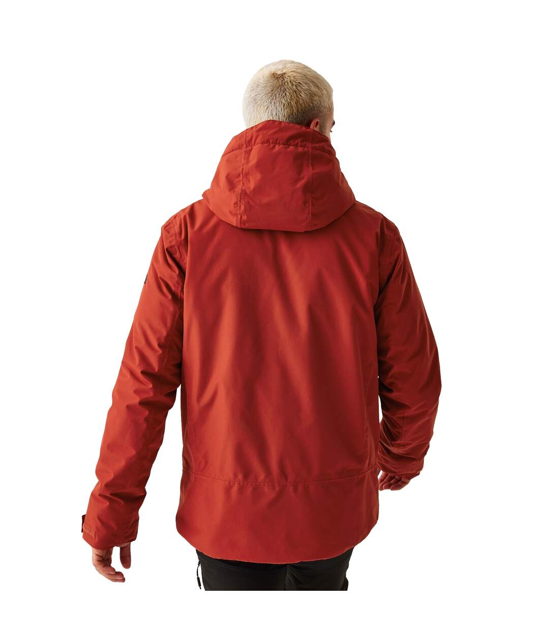 Mens Frelton Waterproof Insulated Jacket Red Ochre Black Regatta-4