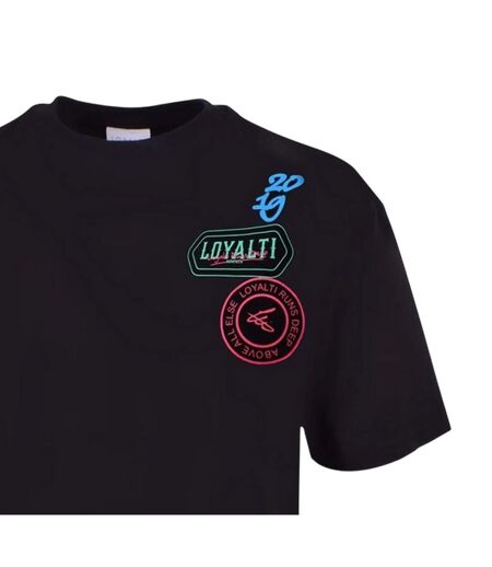 T-shirt Motif/style Néon Homme Noir Loyalti
