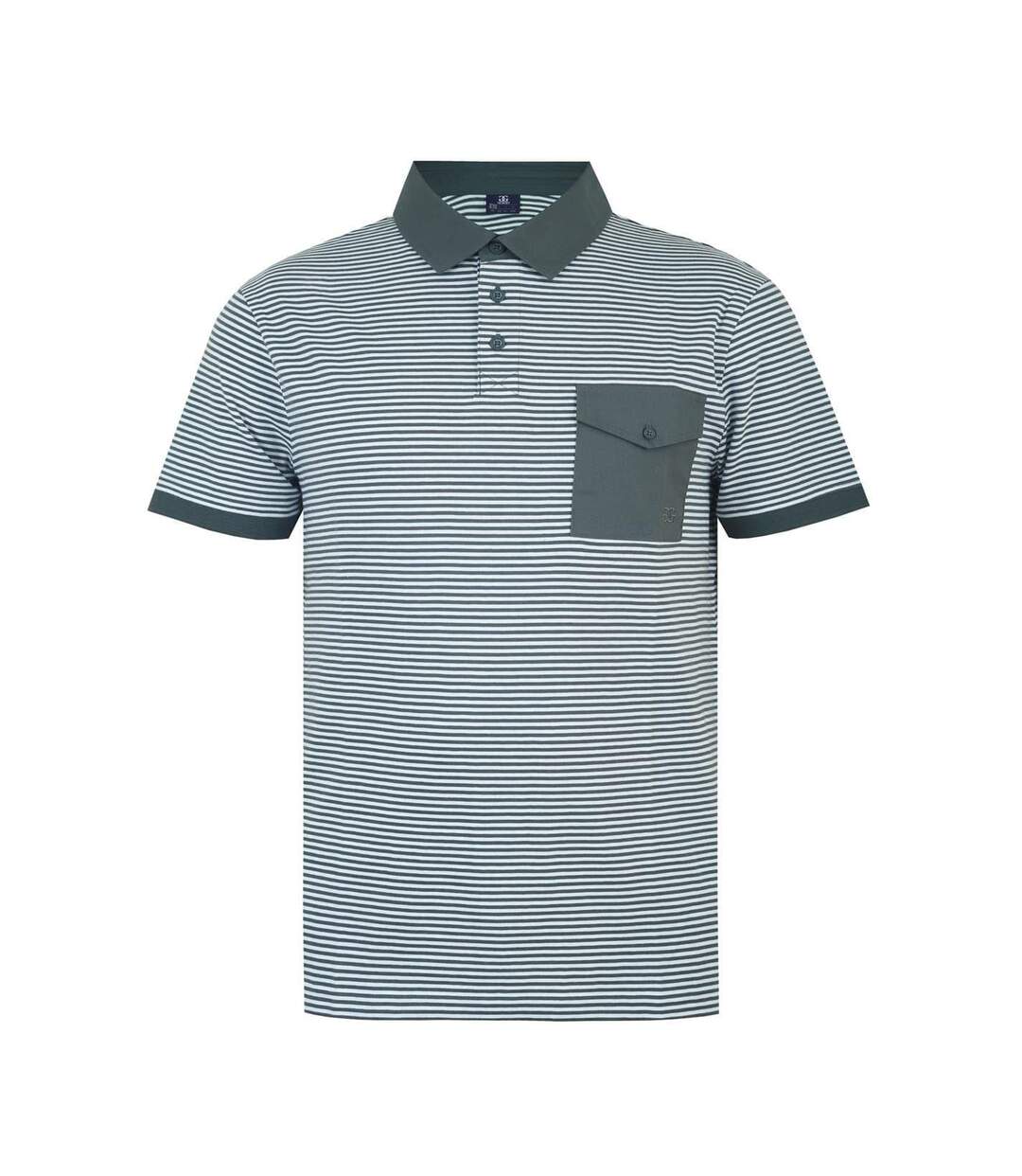 Polo Motif/style À Rayures Homme Anthracite Blanc Giorgio-1