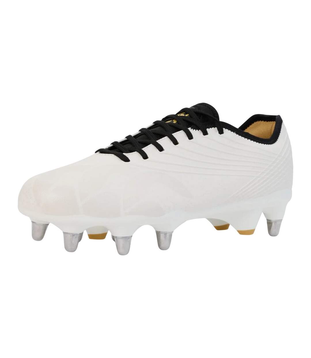Unisex Adult Stampede Groundbreak Pro Soft Ground Rugby Boots White Black Canterbury-1