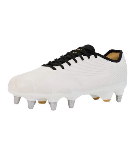 Unisex Adult Stampede Groundbreak Pro Soft Ground Rugby Boots White Black Canterbury