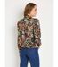 Chemisier blouson court imprimé col tailleur-2