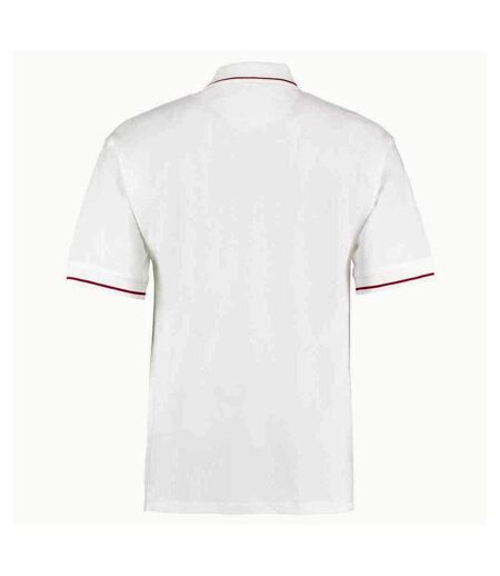 Kustom Kit Mens Polo Shirt (White/Red) - UTPC6460