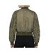 Veste bomber femme kaki schott oversize washed-2