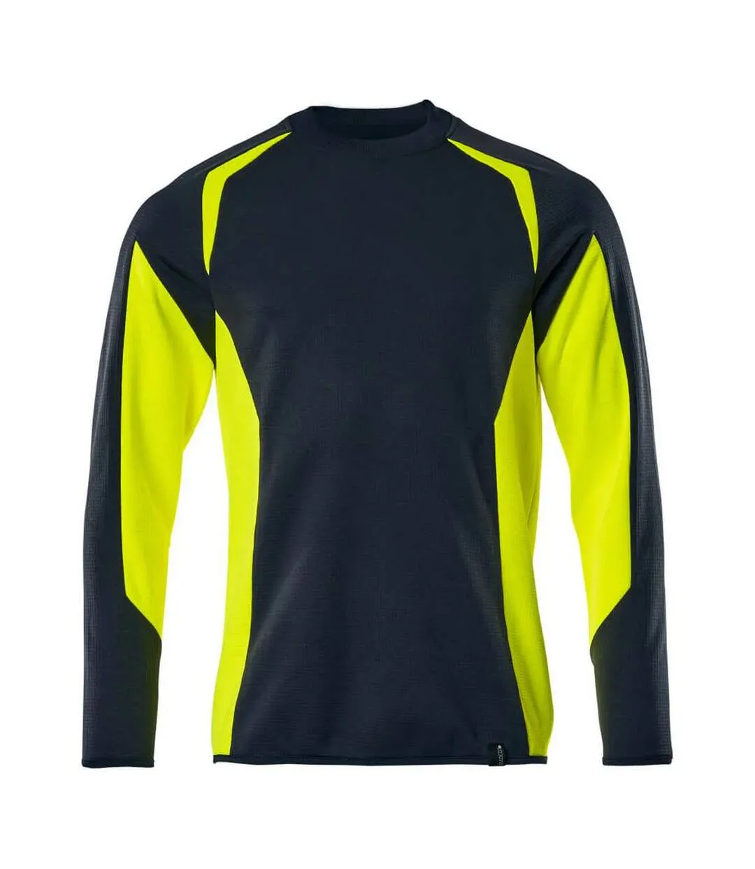 Mens Accelerate Safe Sweatshirt Dark Navy Hi Vis Yellow Mascot-1