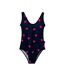 Hype Womens/Ladies Scatter Heart One Piece Bathing Suit (Black/Pink) - UTHY9307