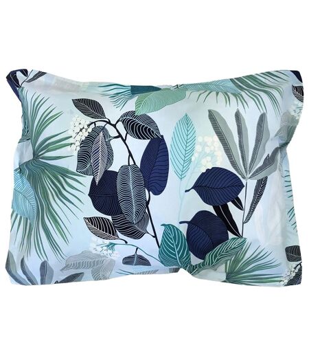 Taie d'oreiller percale de coton MOOREA PACIFIC bleu cobalt