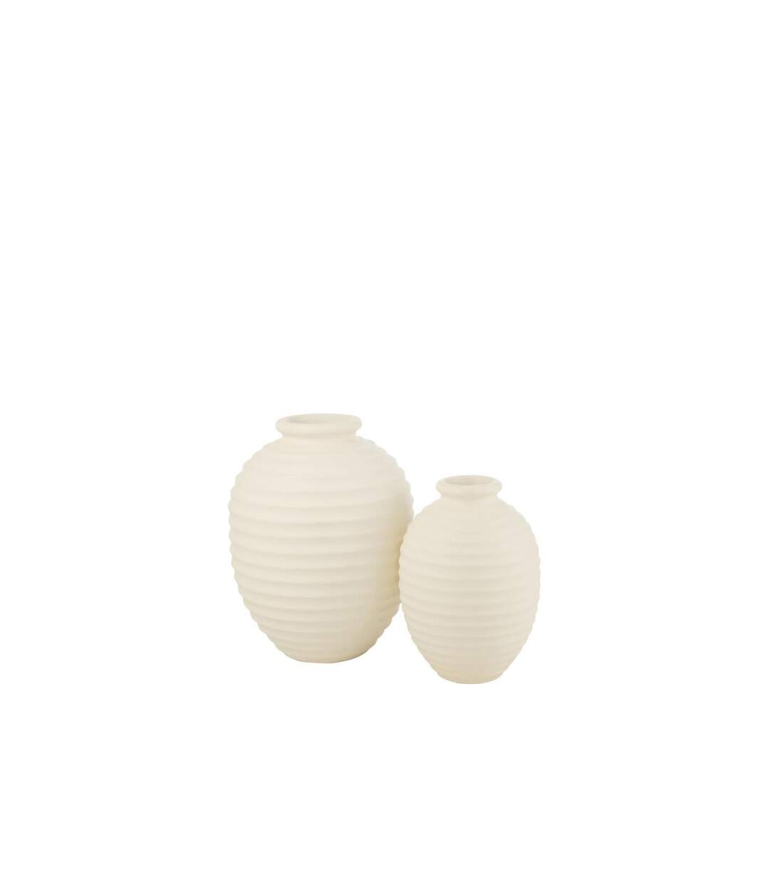 Cache-Pot Oval en Terre Cuite Theron 52cm Blanc