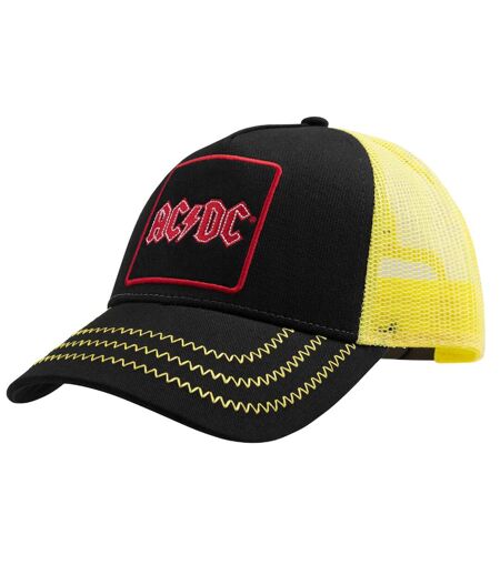 Casquette Trucker Noir Jaune Amplified