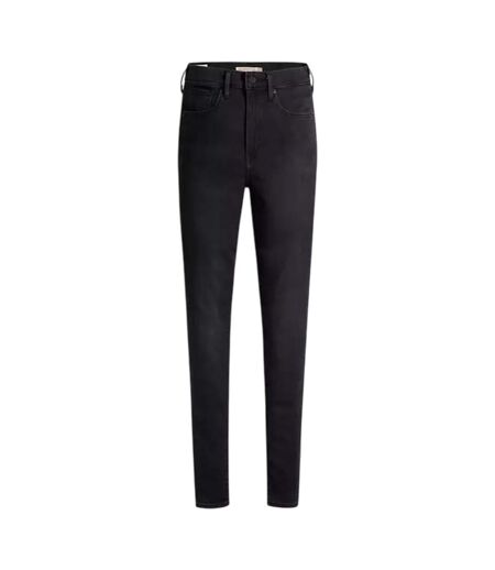 Womens/ladies Mile High Cotton Blend Super Skinny Jeans Black Levis
