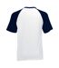 T-shirt de baseball à manches courtes  pour homme blanc/bleu marine profond Fruit of the Loom-2