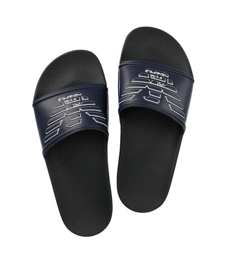 Claquettes Motif/style Logo Adulte Bleu Marine Emporio Armani