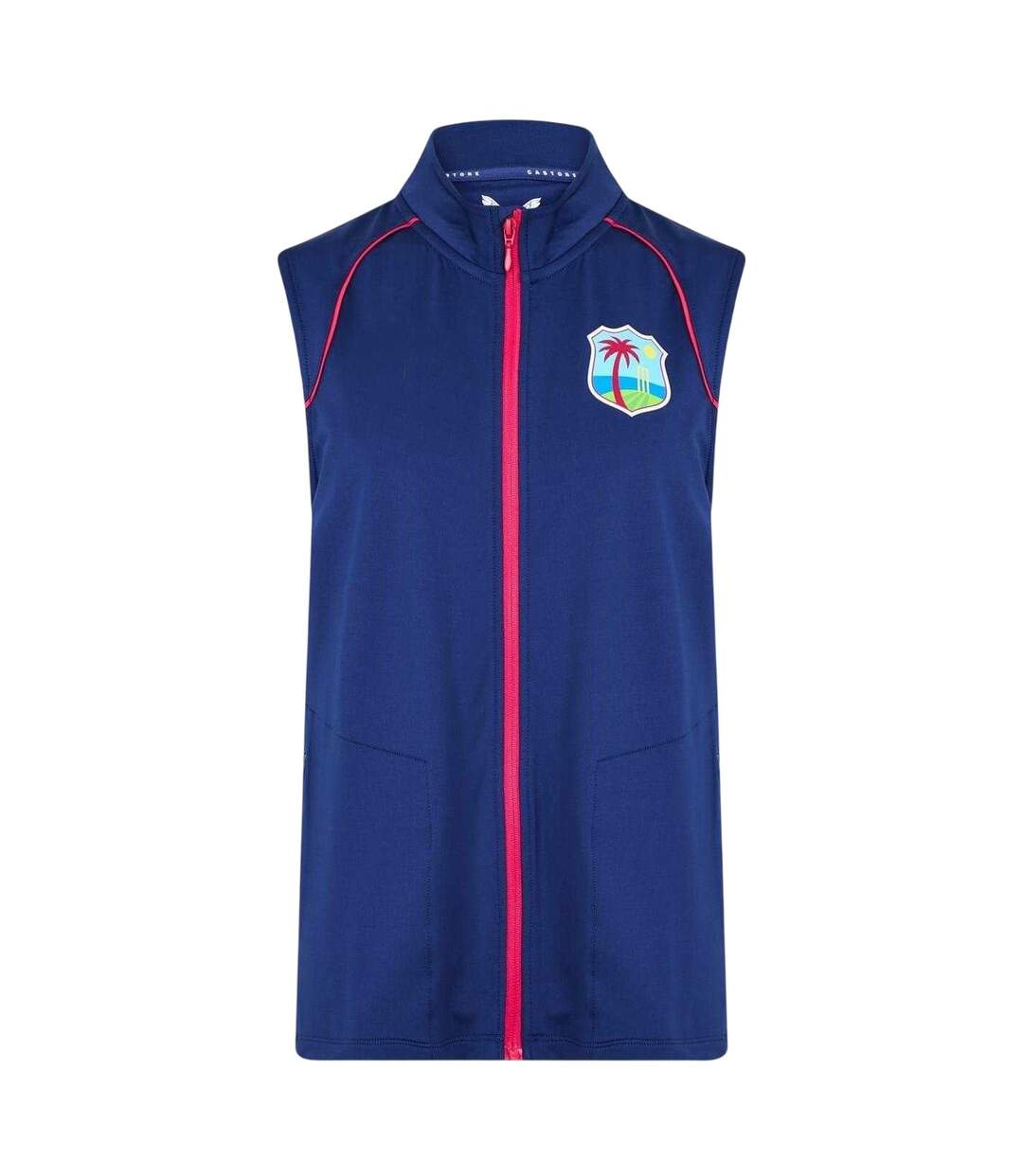 Womens/ladies West Indies Sleeveless Gilet Navy Castore-1