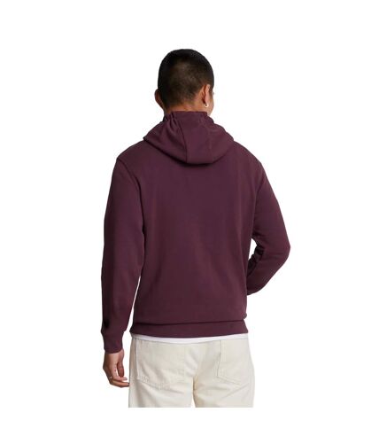 Mens pullover hoodie burgundy Lyle & Scott