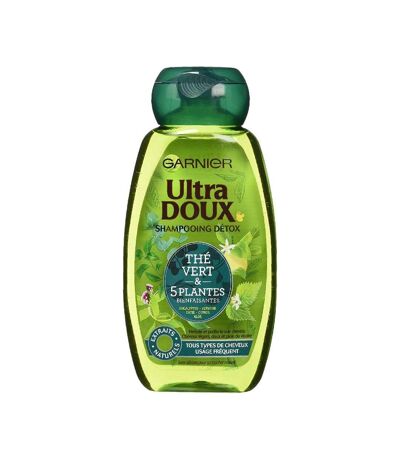 Shampoing détox tous types de cheveux garnier thé vert & 5 plantes ultra doux - 250ml