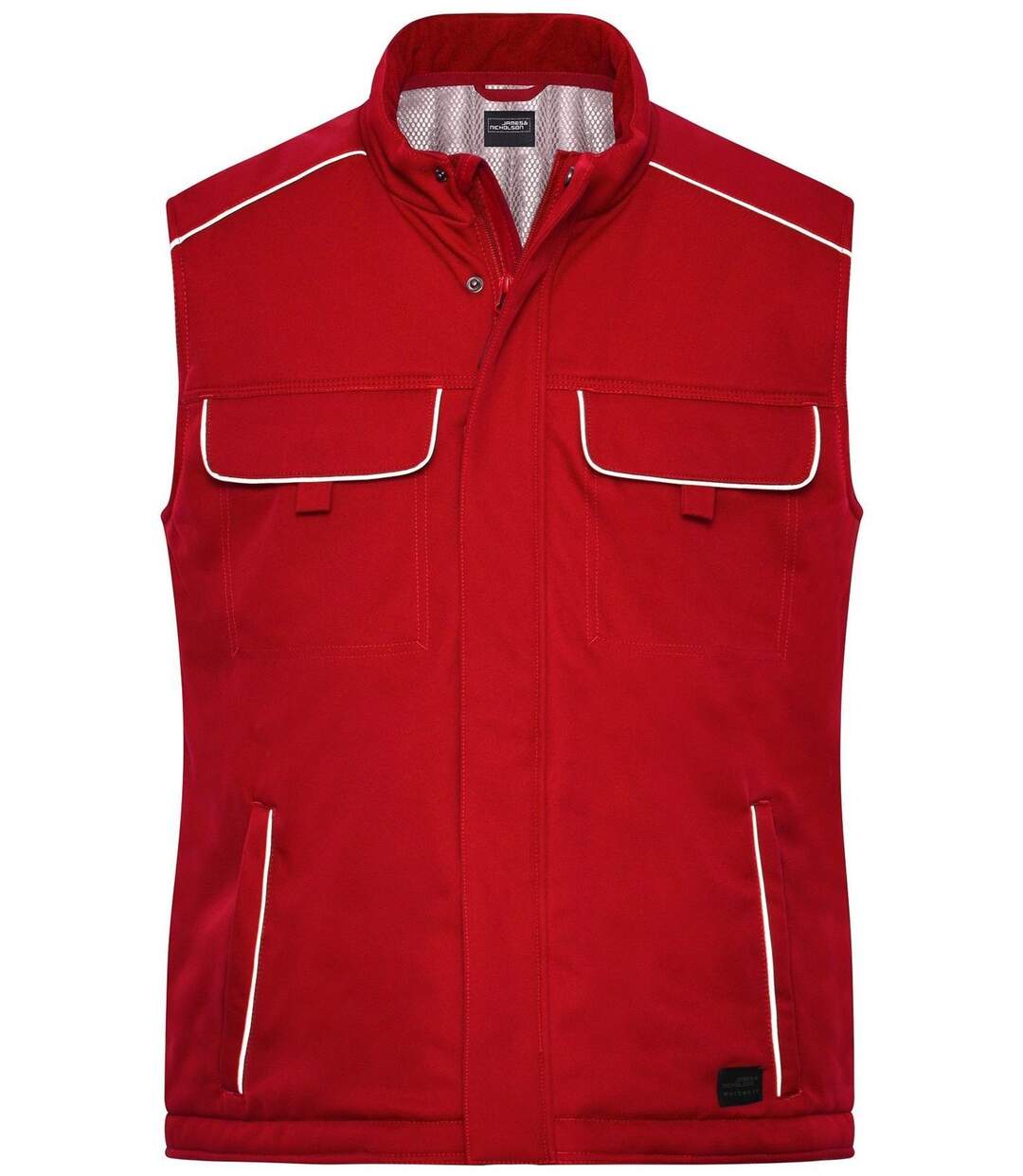 Gilet de travail rembourré softshell - JN885 - rouge