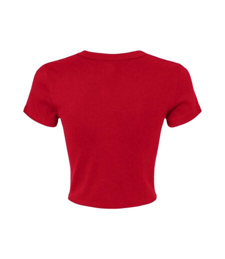 Haut court femme rouge uni Bella + Canvas