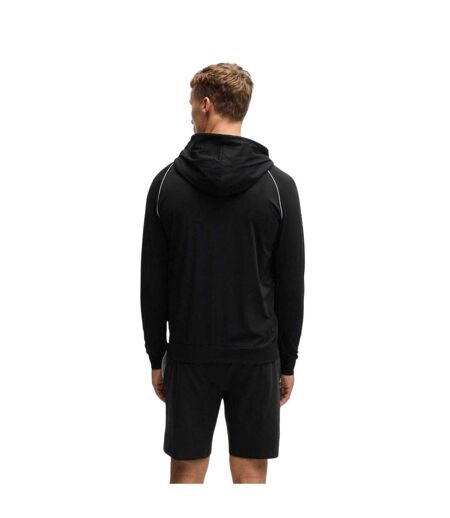 Mens Mix&match Full Zip Hoodie Black Boss