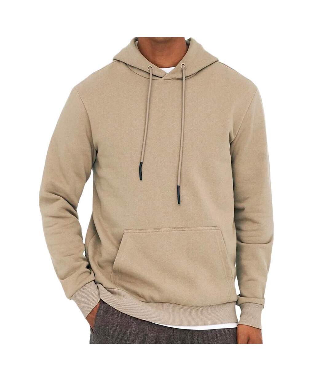 Sweat à capuche beige homme only & sons ceres - xl-1
