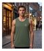 Débardeur homme Challenger SINCERE vert kaki — Confort pur coton jersey peigné-5