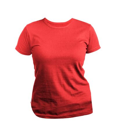 Ladies/Womens Short Sleeve Slim Fit T-Shirt (British Made) (Red) - UTBC2786