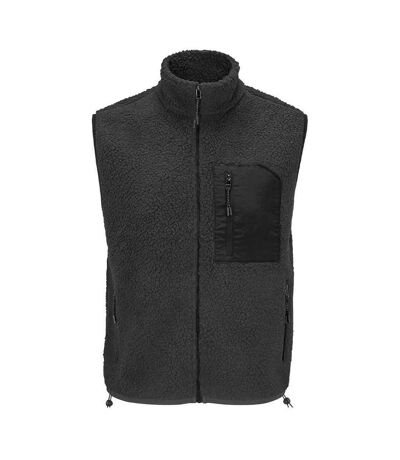 Unisex adult fury sherpa body warmer carbon/grey/black SOLS