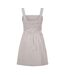 Womens/ladies Striped Shirred Skater Dress Natural Jack Wills-3
