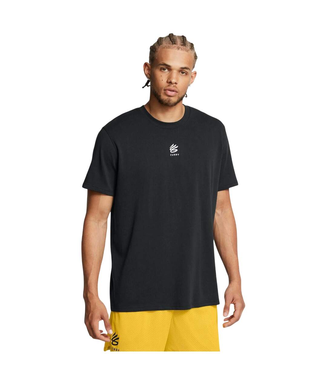 T-shirt Motif/style Logo Curry Homme Noir Blanc Under Armour-1