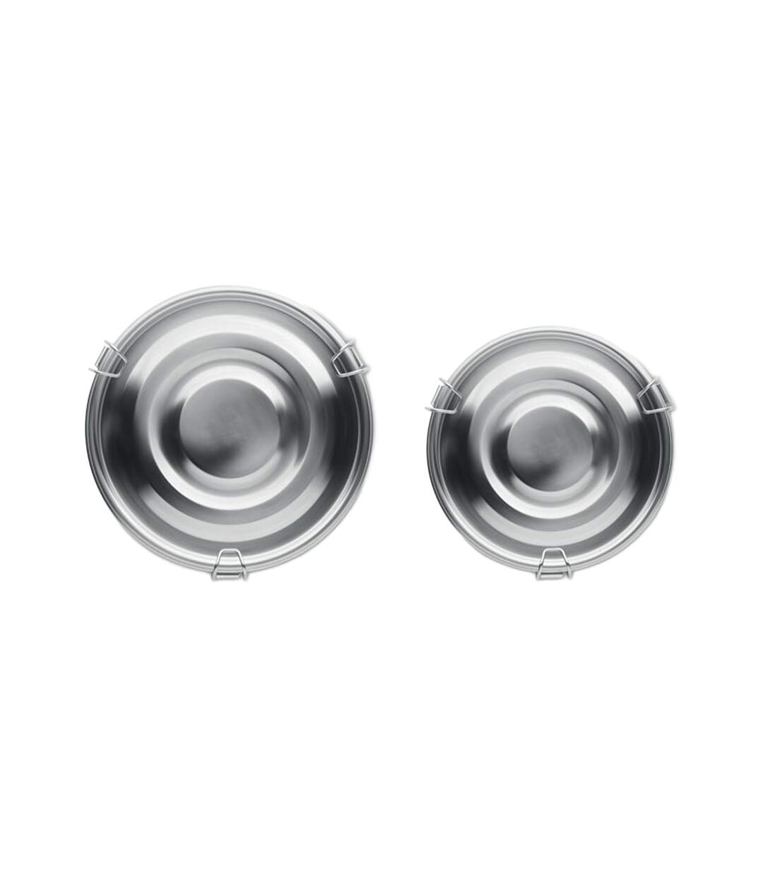 Pack of 2  Elles stainless steel lunch box  one size matt silver MidOcean-3