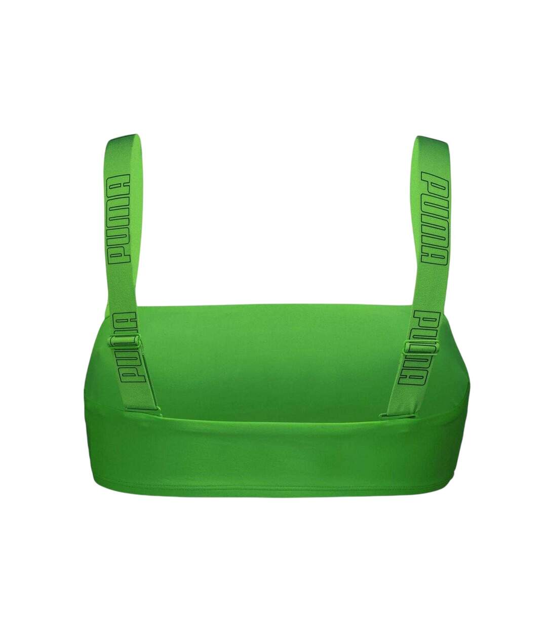 Womens/ladies Bandeau Bikini Top Bright Green Puma-2