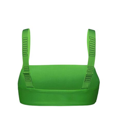 Womens/ladies Bandeau Bikini Top Bright Green Puma