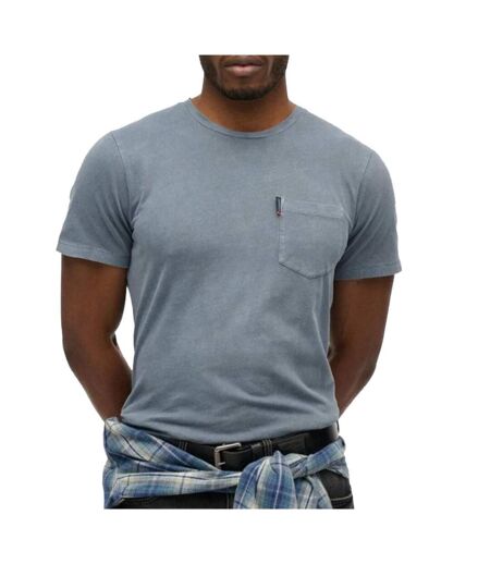 T-Shirt bleu/gris homme superdry classic essential
