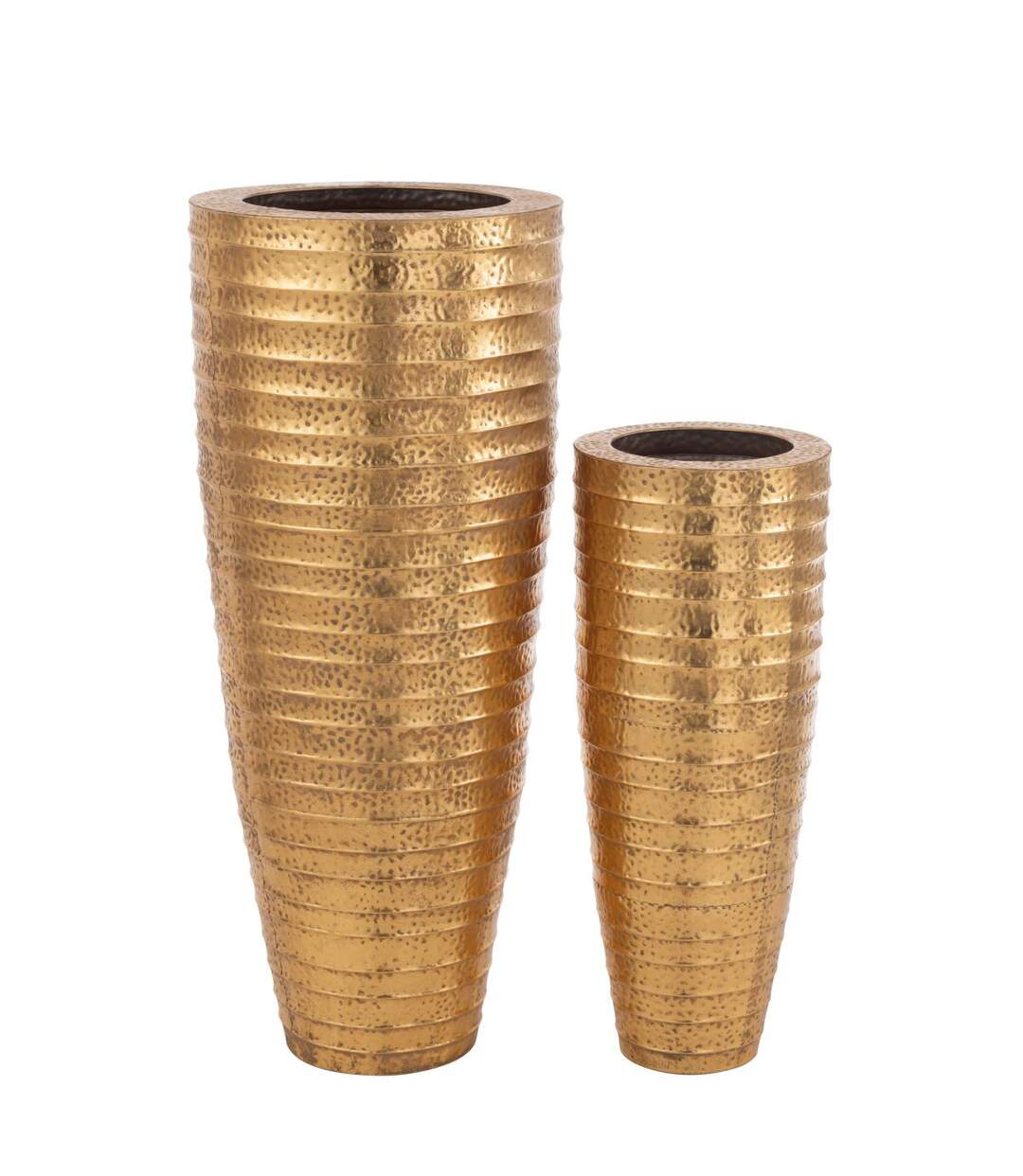 Lot de 2 Vases Déco en Métal Egypte 122cm Or-2
