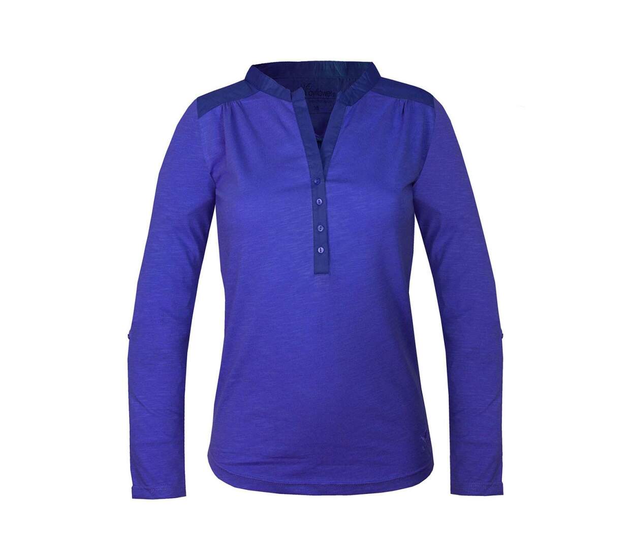 Tee-shirt MAYFLOWER DIMAGO5 manches longues : le chic du bleu bi-matière-5