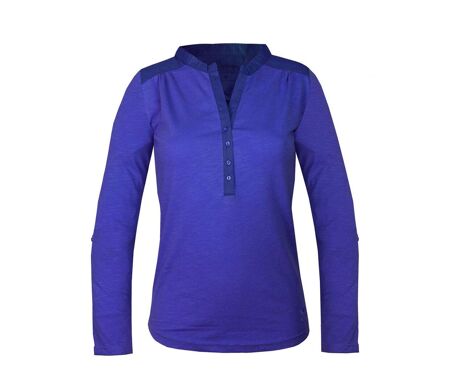 Tee-shirt MAYFLOWER DIMAGO5 manches longues : le chic du bleu bi-matière